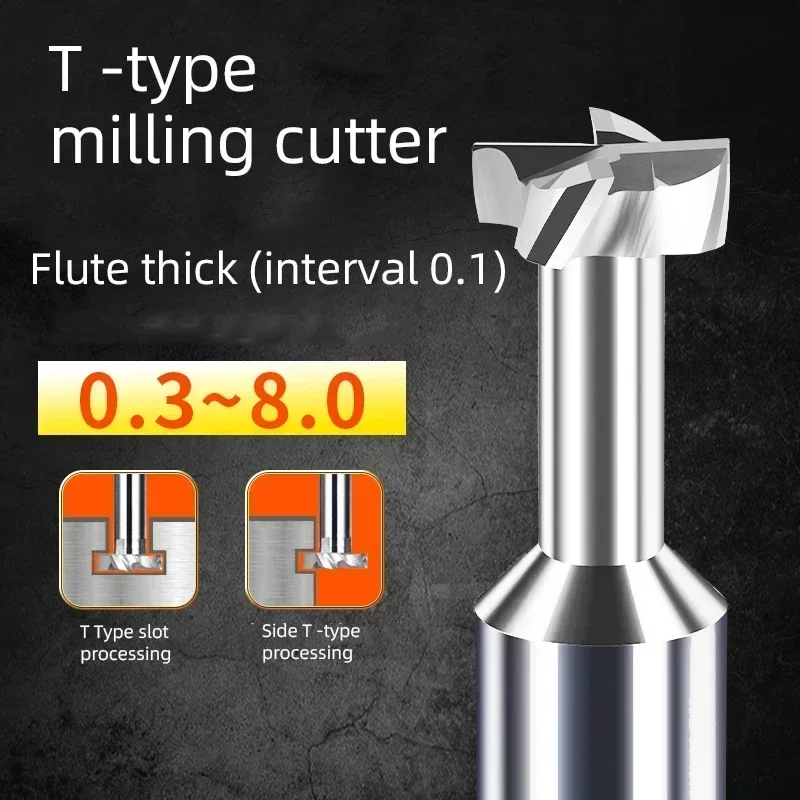 Carbide T Slot Milling Cutter Uncoated Cutter For Aluminum Alloy Tungsten Steel Slotting Router Bits CNC Tool