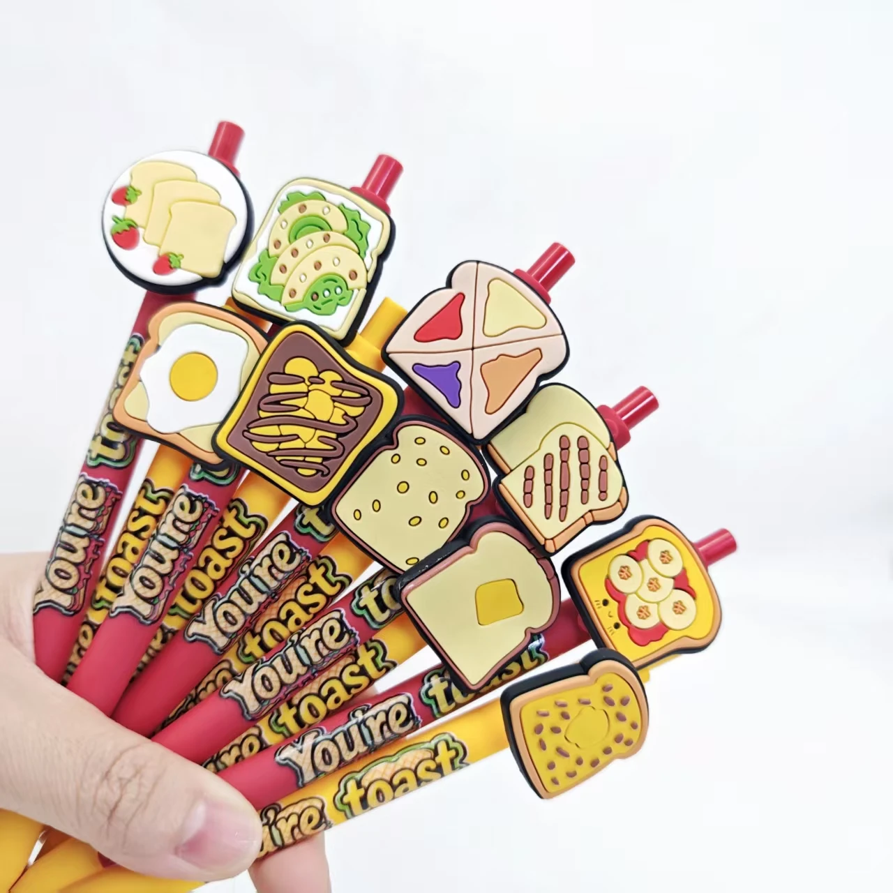 

11 шт./20 шт. красочная шариковая ручка с сэндвич-темой, забавная фразовая печать, повседневные офисные студенческие обучающие канцелярские принадлежности, подарочная ручка