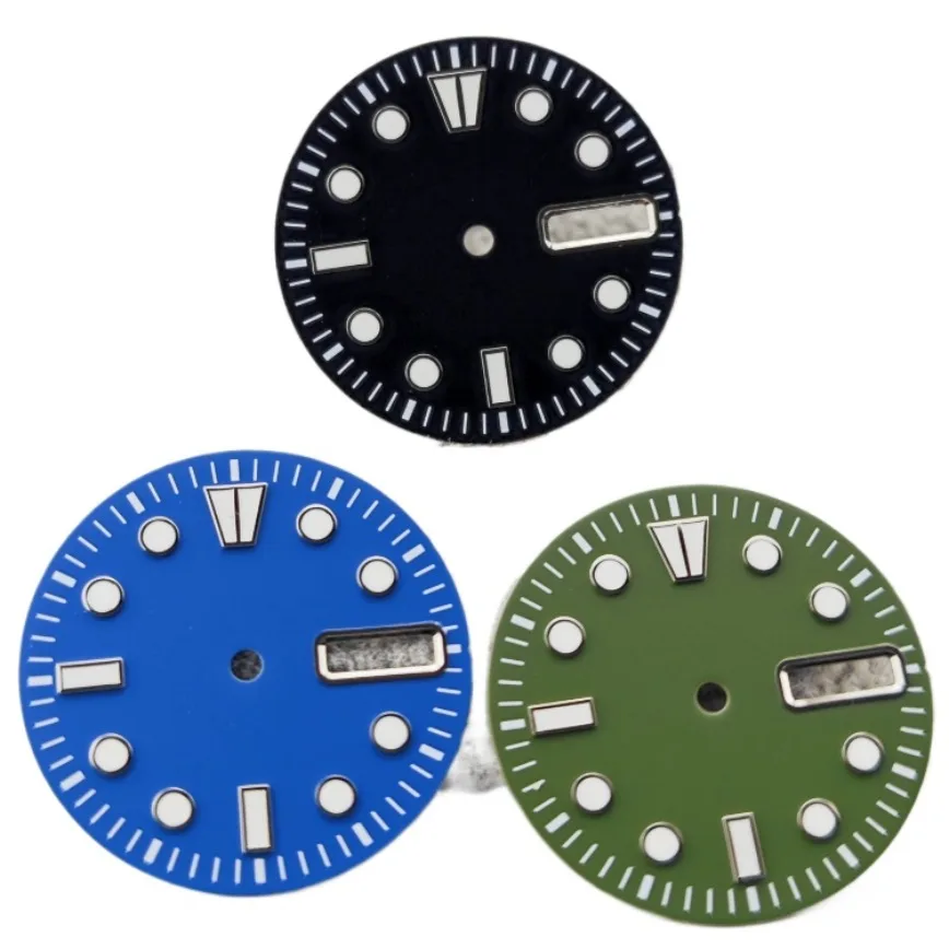 Luminous Movimento Assista Acessórios, Novo Dial Exército, verde, preto, azul, BGW9, NH36, 28,5 milímetros