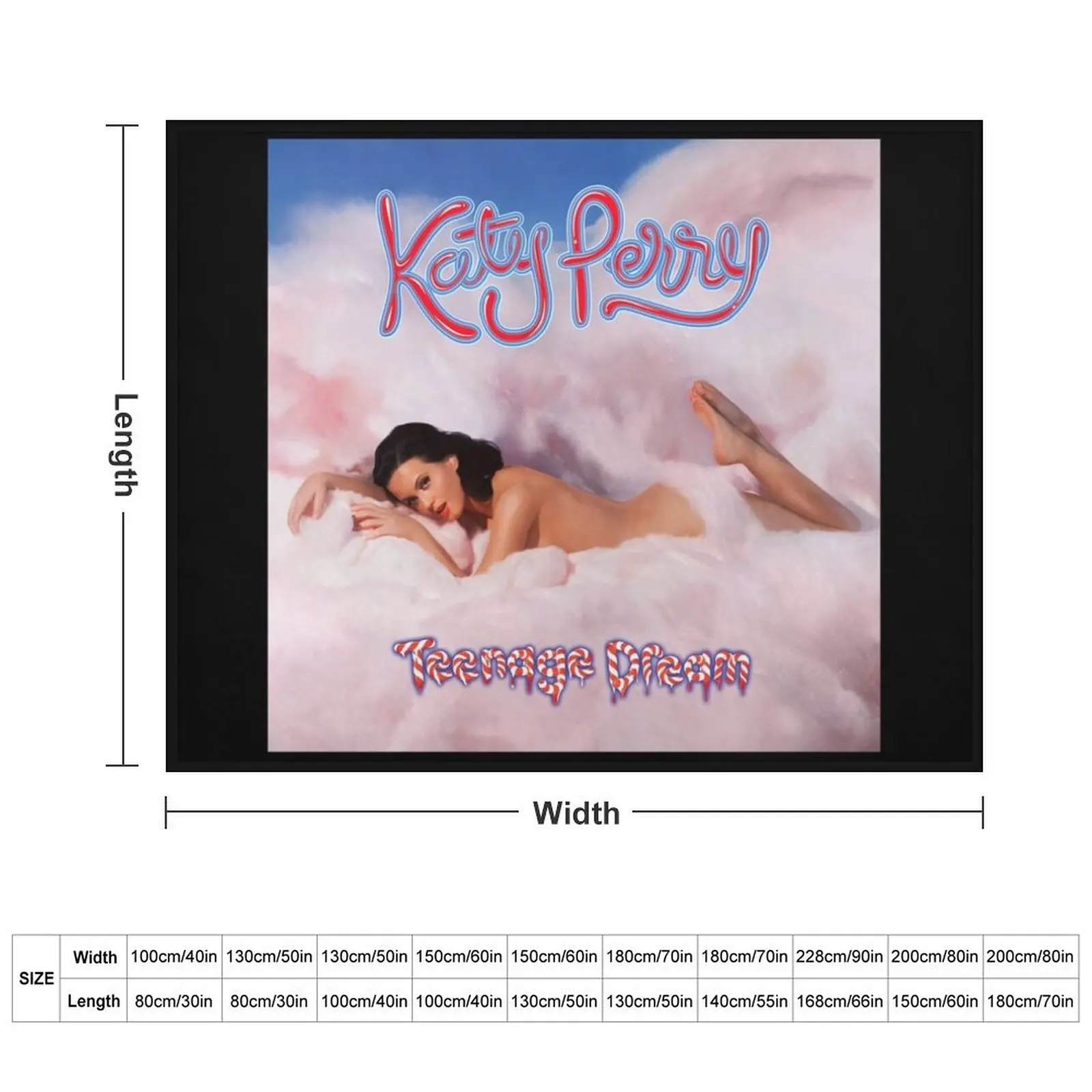 Katy Perry teenage dream Throw Blanket Tourist Hairys Soft Beds Blankets