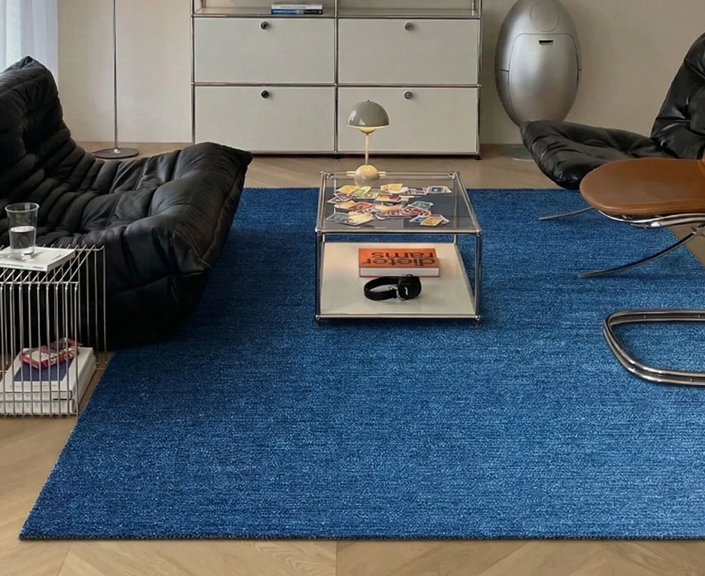 Solid Color Blue Simple Thick Carpet Living Room Large Sofa Coffee Table Floor Mat Vintage Bedroom Soft Carpets Modern Cloakroom