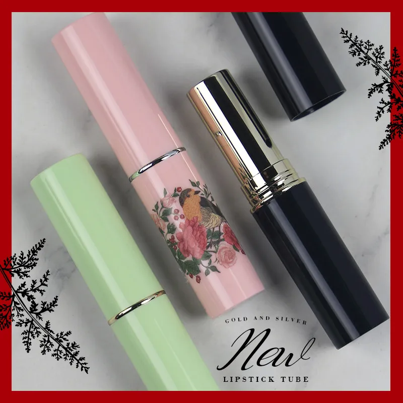 

10/30/50/100pcs Direct Filling Empty Lipstick Tube Lip Balm Container Plastic Lipstick Shell Cosmetics Packaging Box And Sticker