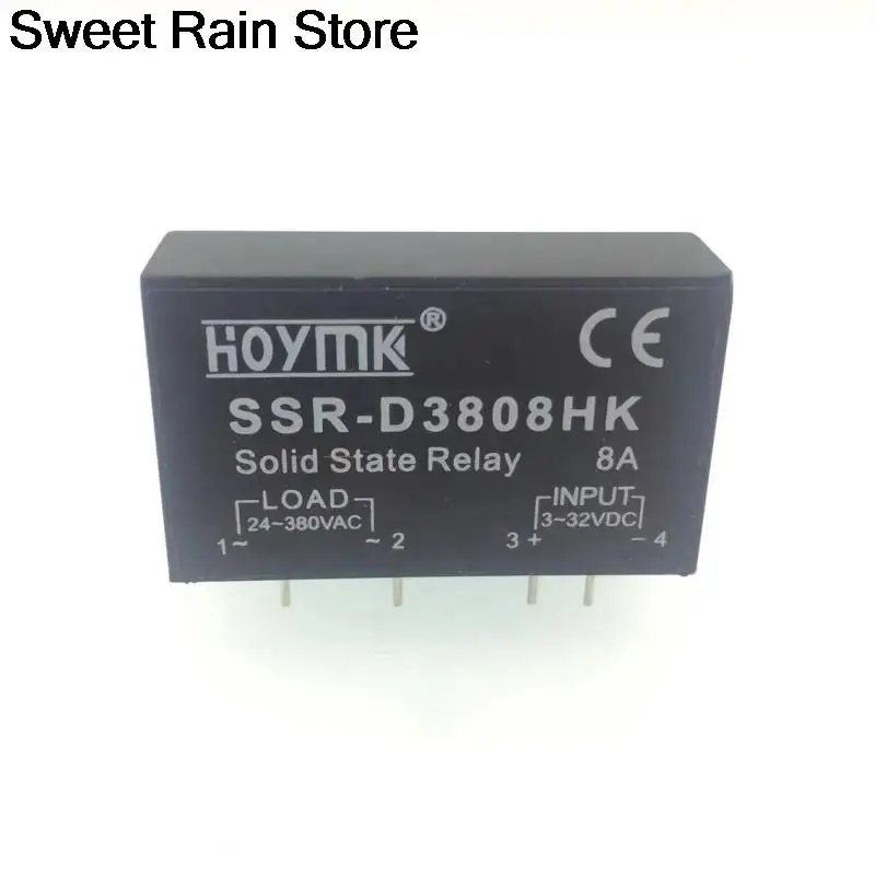 5pcs PCB SSR-D3803HK SSR-D3805HK SSR-D3808HK Dedicated with Pins D3803HK 3A D3805HK 5A D3808HK 8A DC-AC Solid State Relay