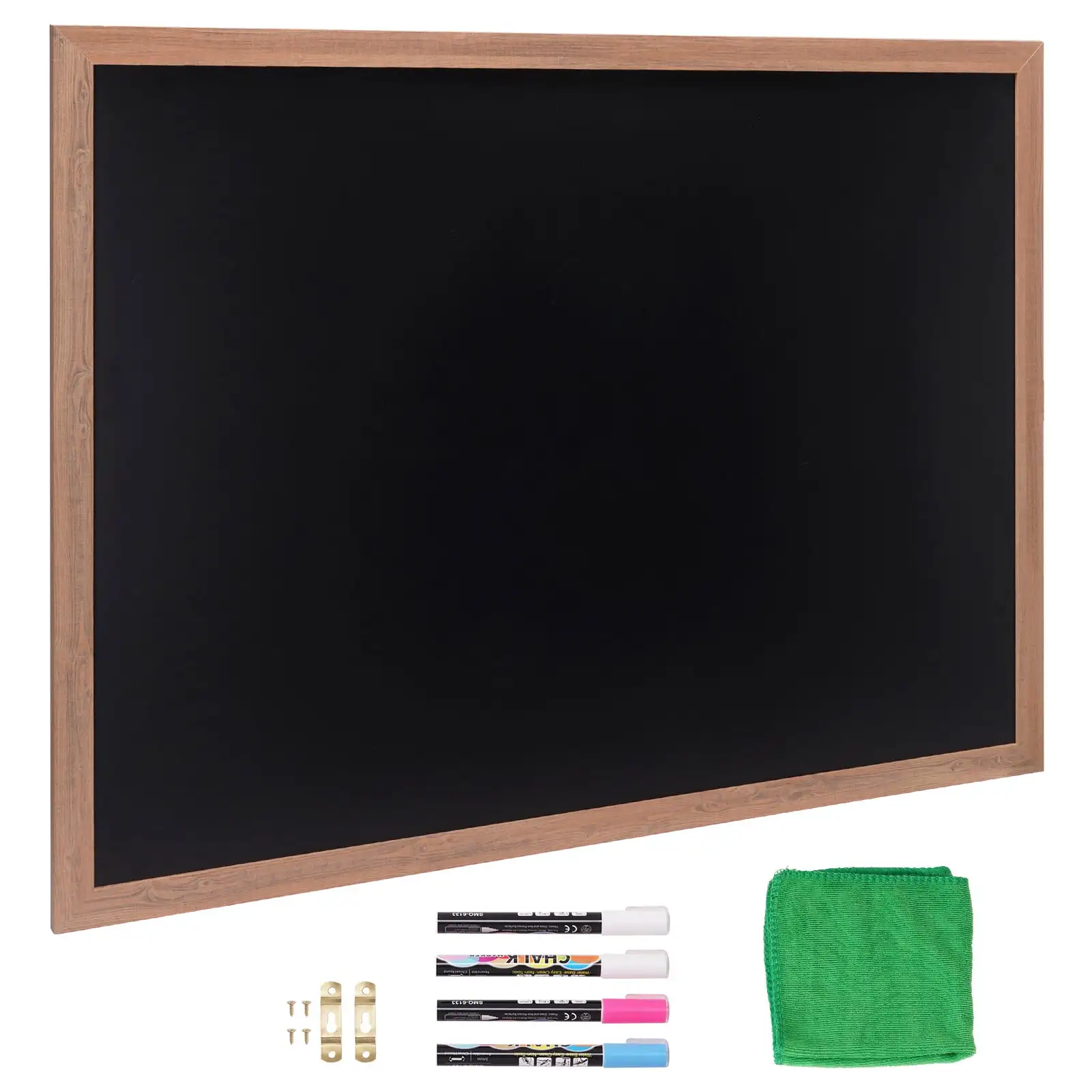 

KFFKFF Hanging Magnetic Chalkboard, 35"x46" Magnetic Blackboards, Rustic Framed Chalkboard Wall without Magnetic Eraser