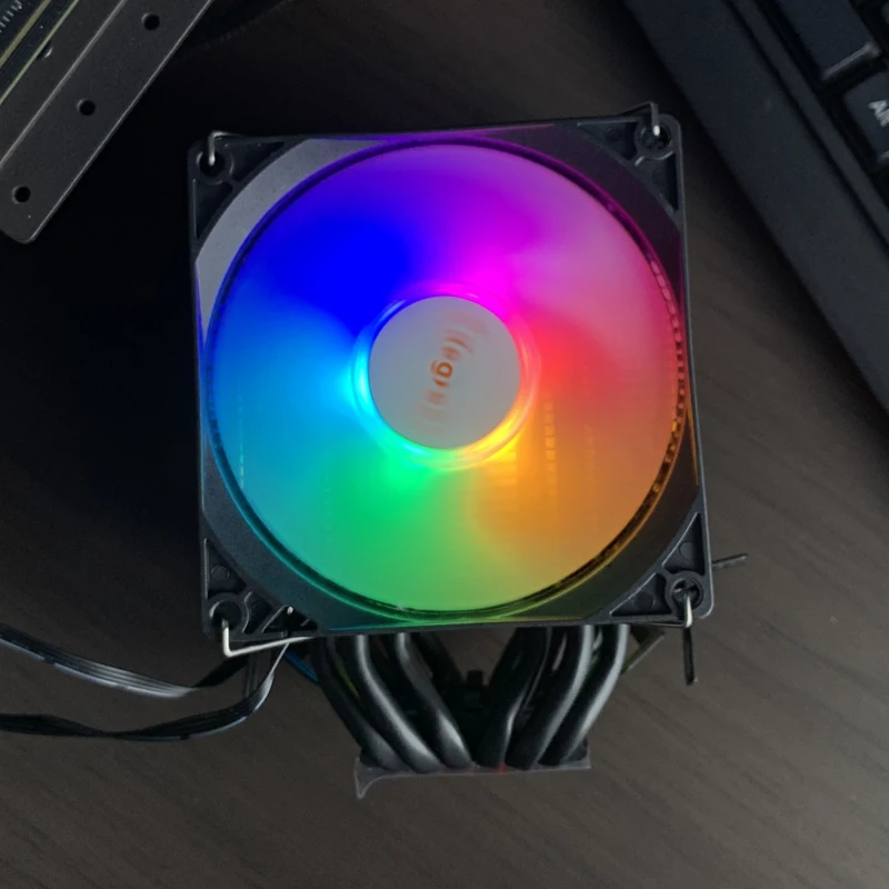 Chłodzenie powietrzne CPU 6 Heatpipes Czarny RGB Radiator PC Do Intel LGA 1150 1151 1156 1366 1200 1700 2011 AM3 AM4 AM5 Wentylator