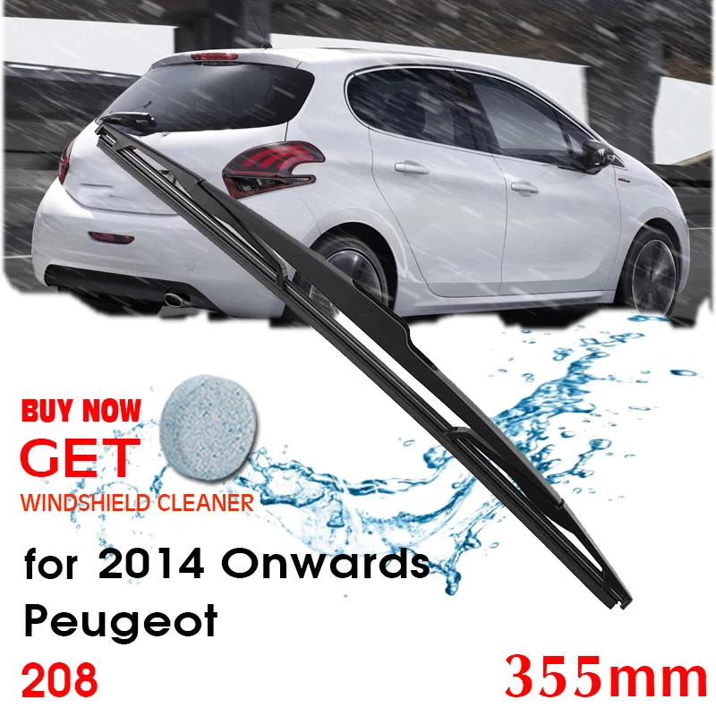

BROSHOO Car Rear Wiper Blade Blades Back Windscreen Wiper For Peugeot 208 Hatchback (2014 Onwards) 355mm Auto Styling