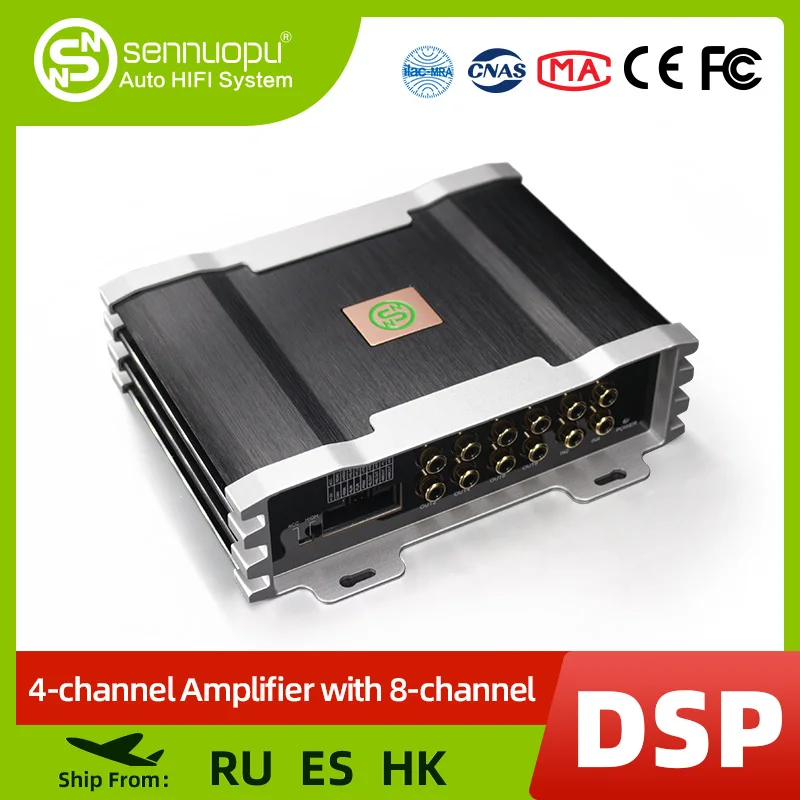 

Sennuopu X10B Car Audio 4 Ch Power Amplifier 8 Channel Dsp Processor Bluetooth Amp Equalizer Amplificador Automotivio Sound