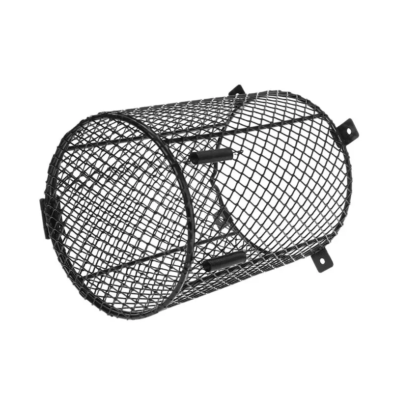 Reptiles Heat Lamp Guard with 4 Screws Amphibians Heating Bulbs Mesh Cover Anti-Scald Lamp Cover Cylinder & Square