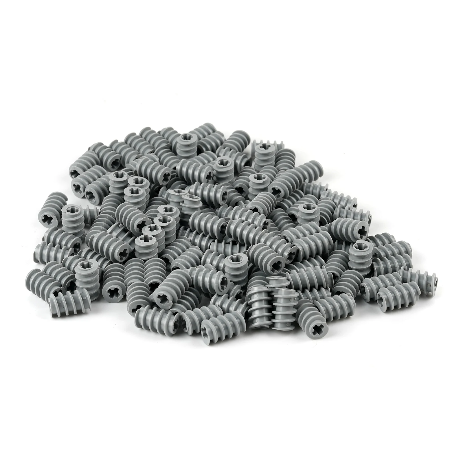 50PCS/Set Plastic Helical Gear 1x2 Worm Technology Building Blocks Parts 4716 Gear Assembly DIY Toys MOC Bricks Accessories