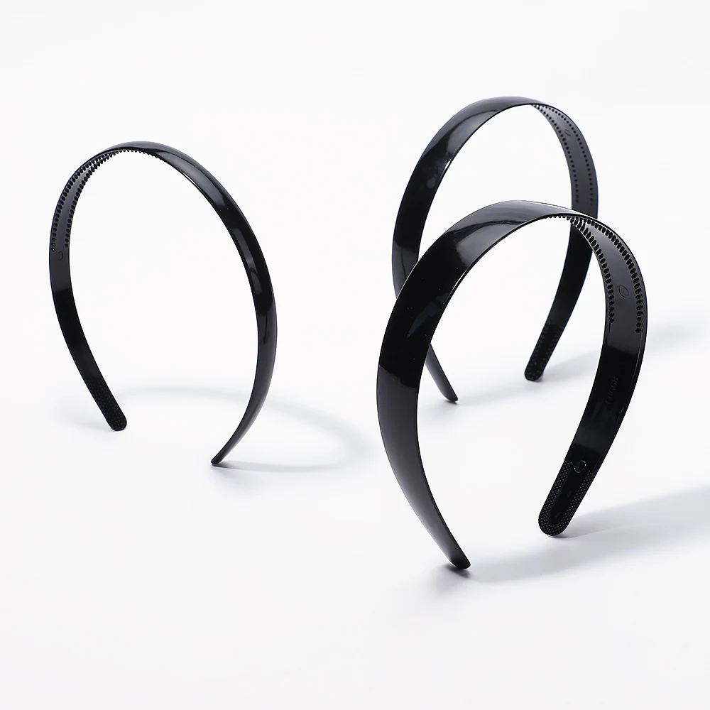 1 Piece Solid Black Color Fashion Head Band for Girls Simple Women Headbands Casual Hair Accessories Plastic Headbans Wholesale