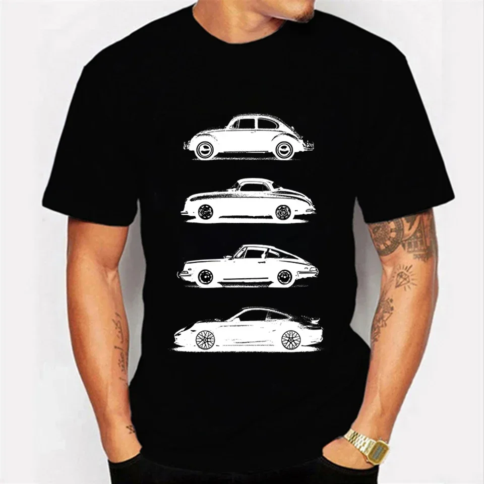 Evolution Mark of Cars T-shirt Brand Mens Tee Shirts Male Hip Hop Tshirts O-neck Short Sleeve Harajuku Shirt Rally Cars T-shirts