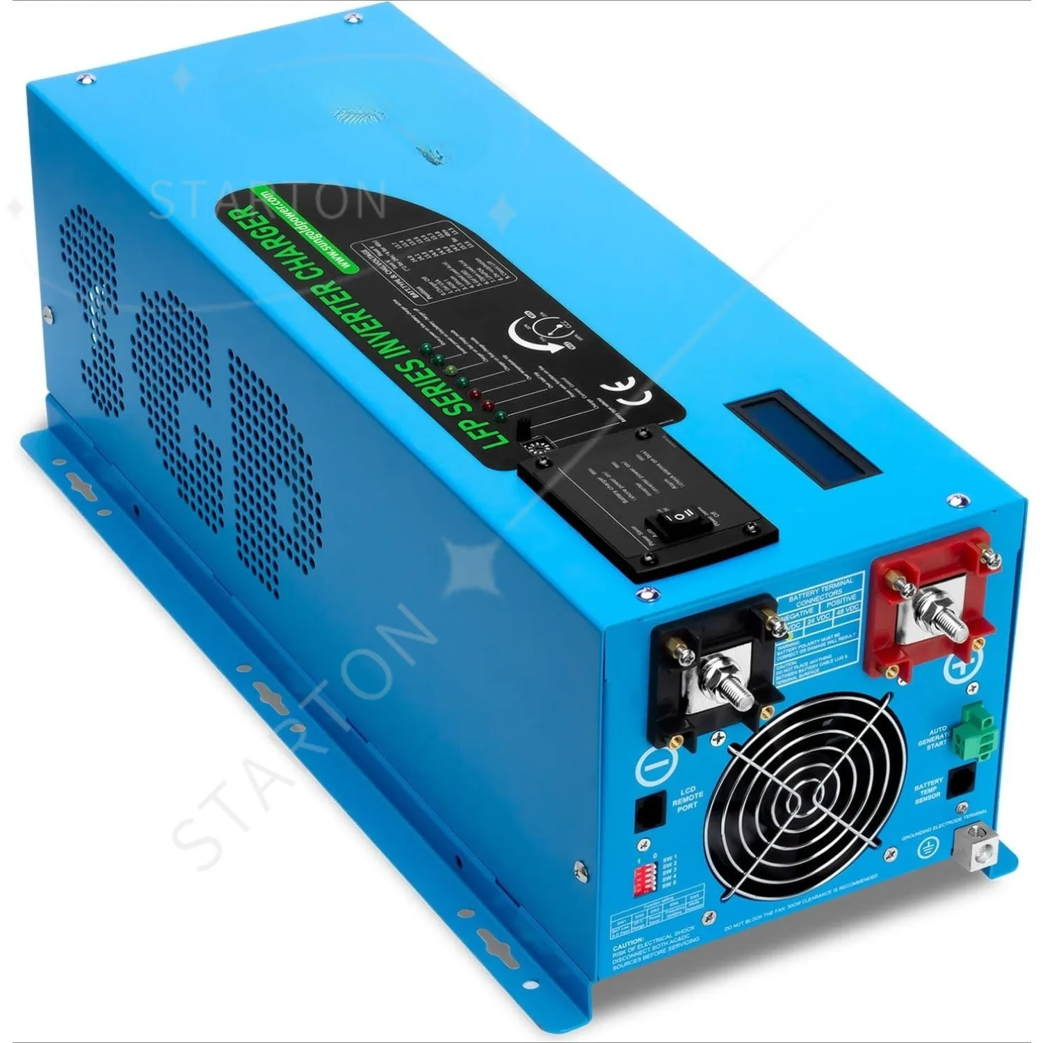 6000W Pure Sine Wave Inverter Charger Upgrade, AC 120V with 70A Battery AC Charger LCD Display Remote Control