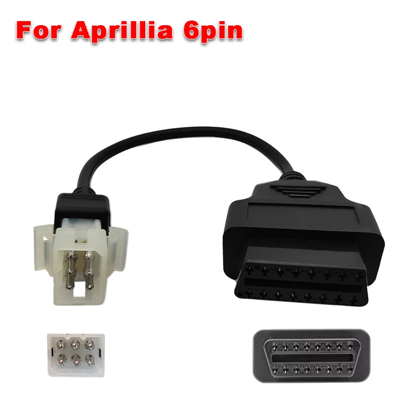 Motorcycle Diagnostic Connector For Aprillia 6 Pin OBD Diagnostic Cable for TuneECU Scanner Tool OBD2 Diagnostic Connector