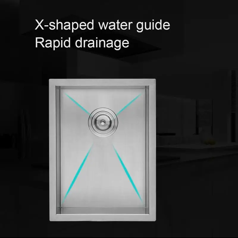 حوض سفلي مقاس 15 بوصة - حوض مطبخ من الفولاذ المقاوم للصدأ مقاس 15 × 20 بوصة × 9 بوصة، حوض وعاء واحد عميق 16 مقياسًا