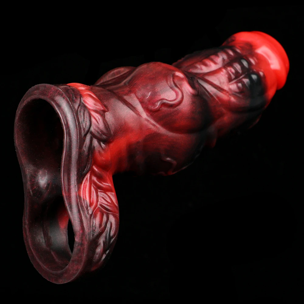 NNSX Animal Unicorn Dildo Sheath Penis Extender Sleeve Hollow Penis Cover Dick Enlargement Sex Toys For Men Adult 18