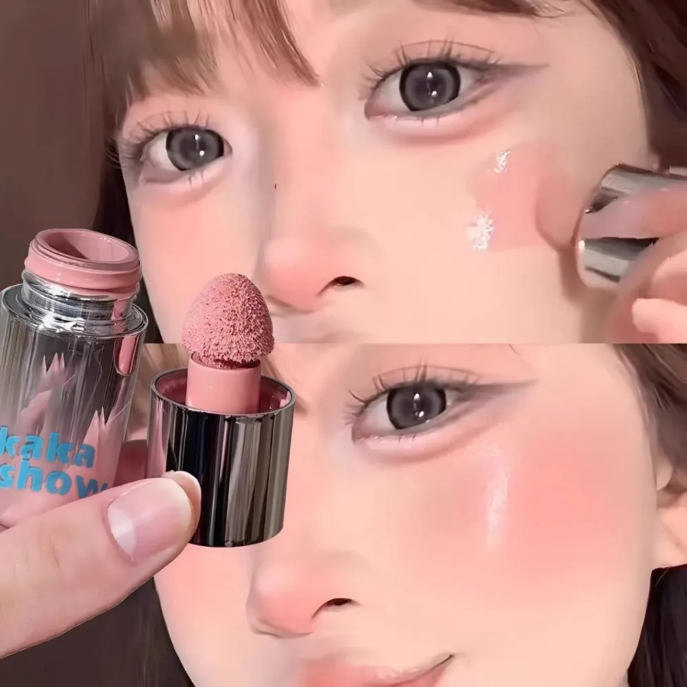 Velvet Liquid Blush Matte Sponge Head Blusher Natural Lasting Brighten facial Contour Blush Tint 스펀지 팁 블러셔 Korean Rouge Makeup