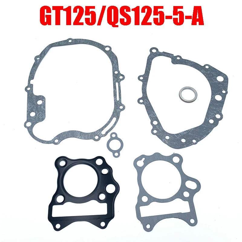 

Motorcycle Gasket Kit for Suzuki Haojue Qingqi GT125 QS125-5-A GT QS HJ 125cc Engine Crankcase Cover Cylinder Clutch Gaskets Set