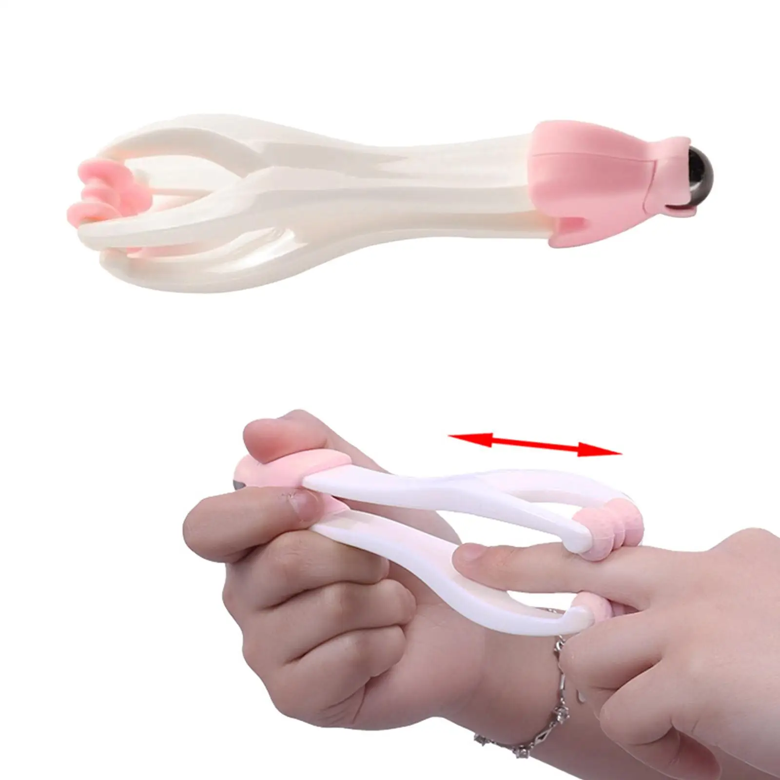 Handheld Finger Roller Massager Sided Steel Ball Plastic Hand Joint Roller