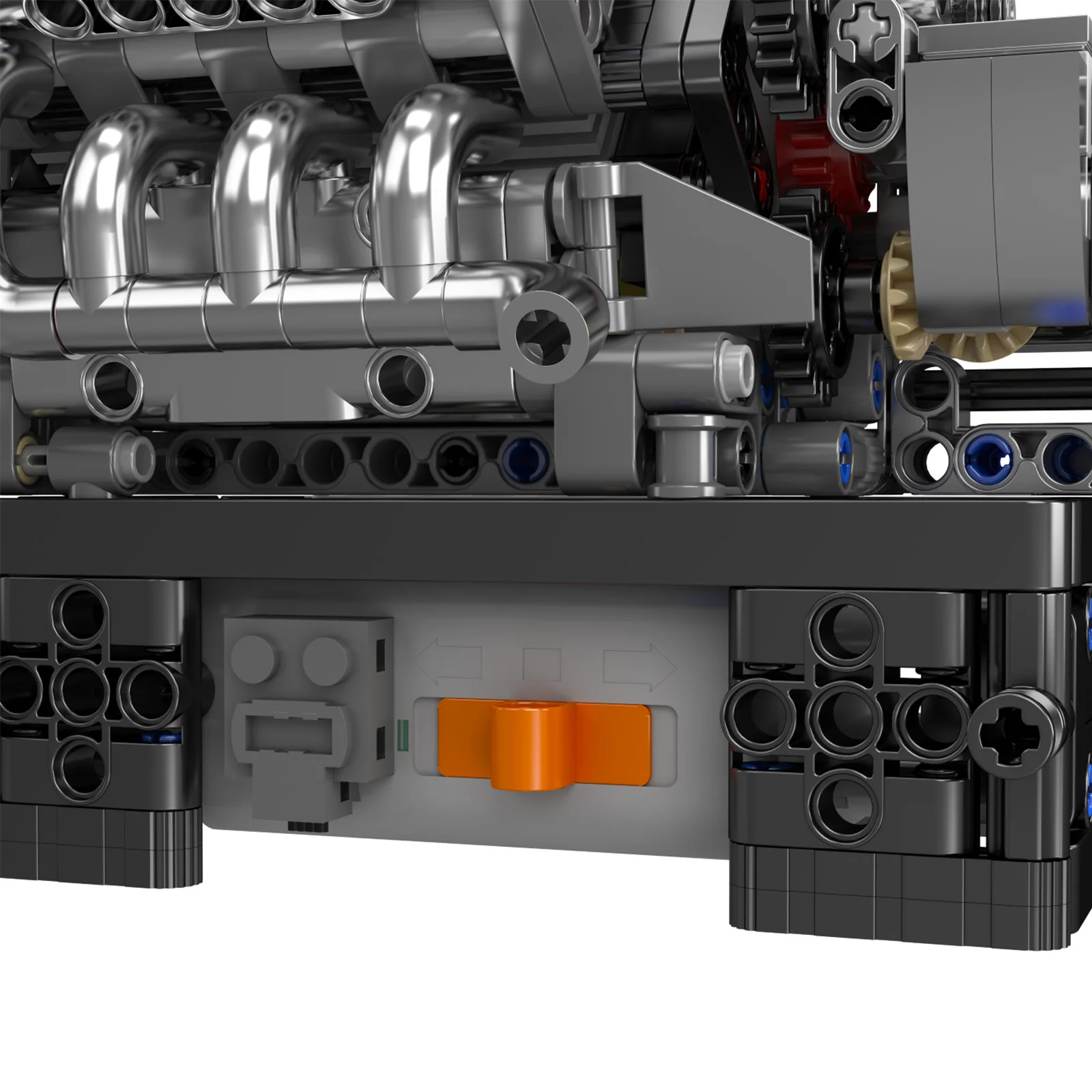 737 pezzi di mattone 10206 V8 kit modello motore che corre, batteria di combustione del motore a benzina a 8 cilindri/blocchi motore imposta STEM giocattolo regalo