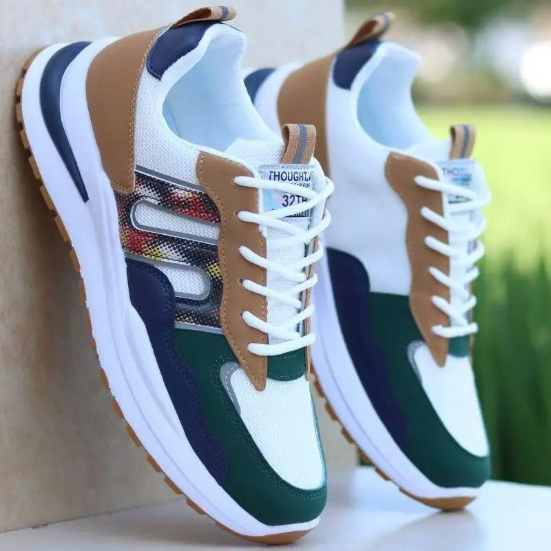 

Men's Casual Sports Shoes Summer New Breathable Lightweight Sports Shoes 2025 Brand Mesh Sneakers for Men Platform Running Shoes