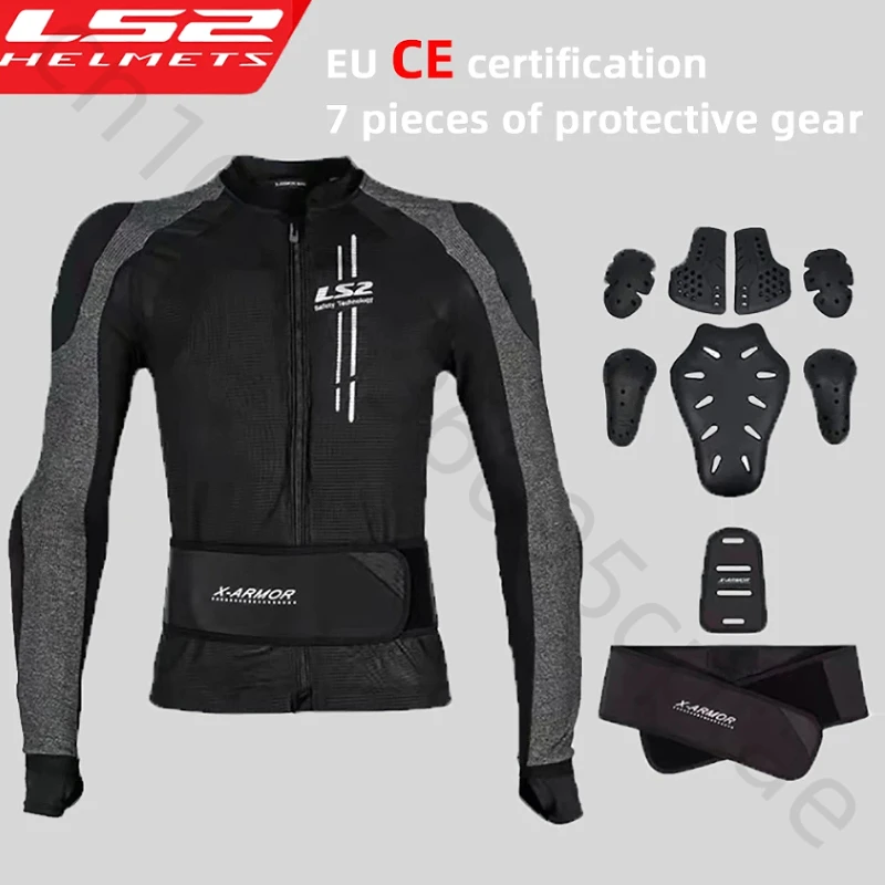 LS2 Motorcycle Soft Armor Moto Jacket Men Women Motocross Body Armor Summer Breathable Riding Protective Racing Jacket Clothing