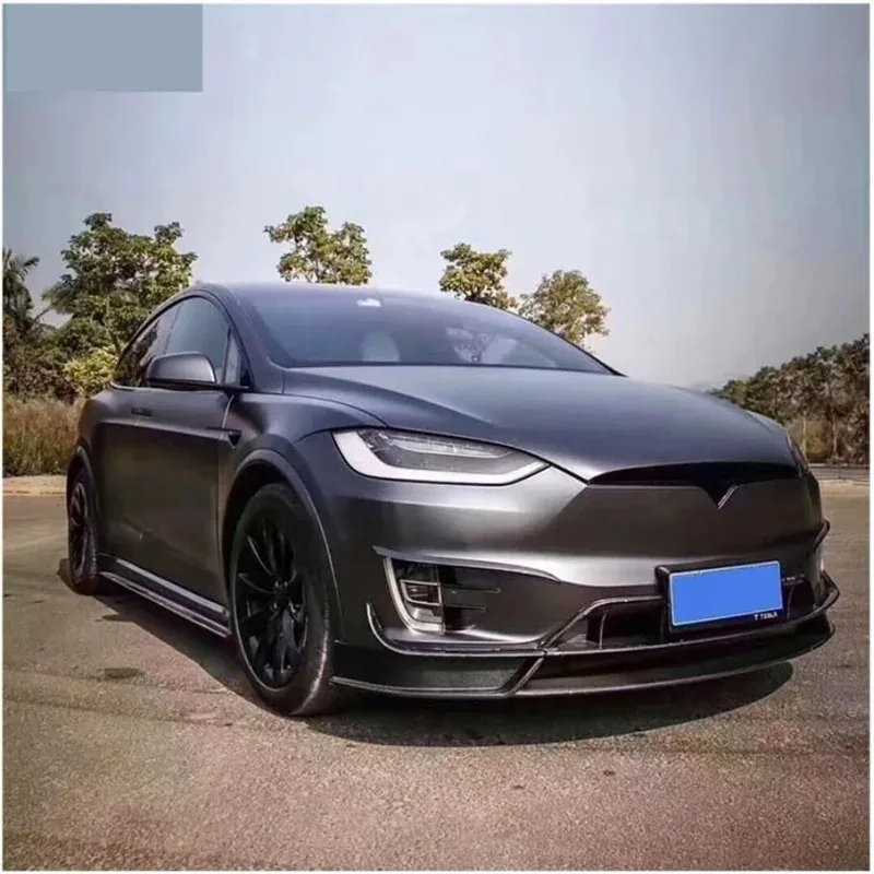 Suitable for Tesla Model X Car Body Kits Carbon Fiber Side Skirts   2016 2017 2019 Revozport Style Front Lip Rear