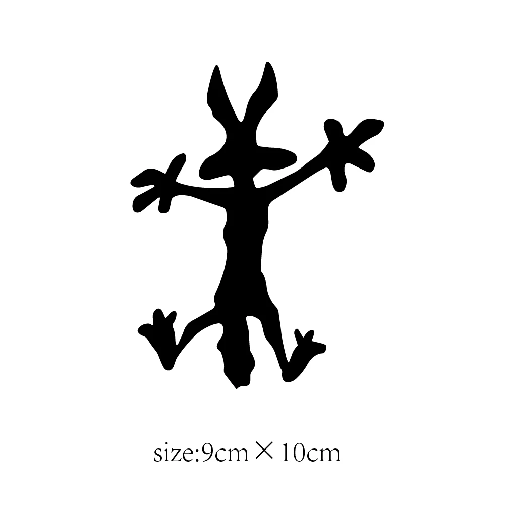 Coyote Silhouette Splat Wile Car Sticker Funny CCl Decal Vinyl Sticker |Motorcycle Helmet Car Truck Wall Laptop Computer