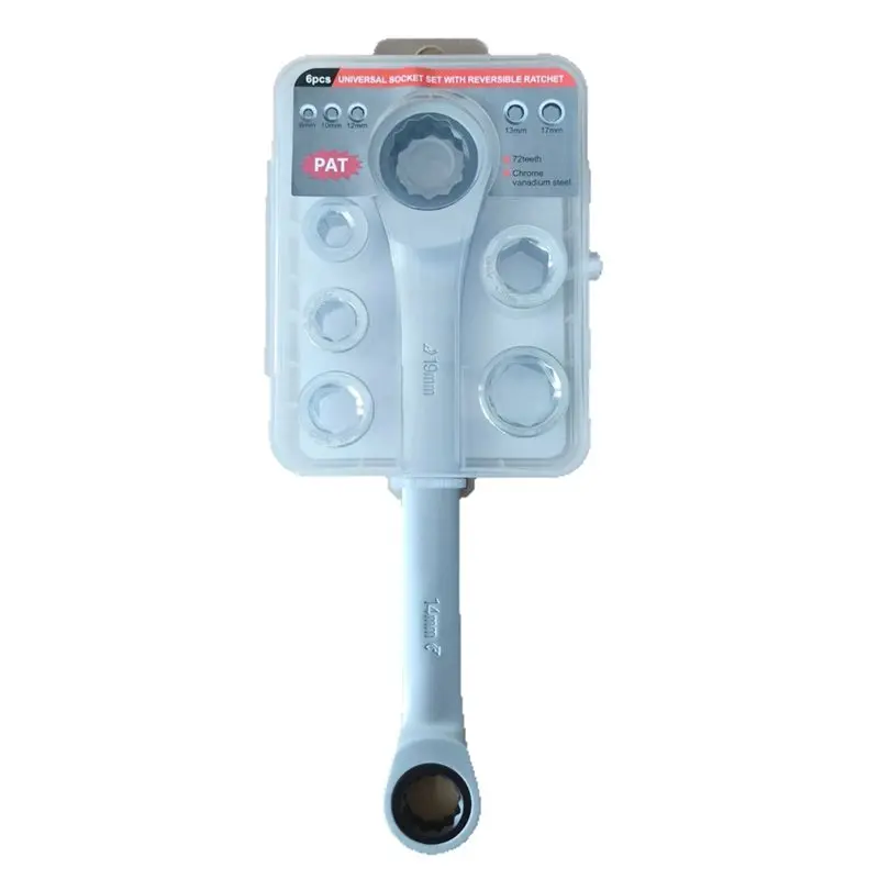 

Многофункциональный регулируемый инструмент ABUI-Head для ремонта автомобилей - набор двусторонних ключей с трещоткой с 72 зубьями и 5 ключами