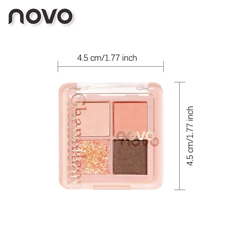 4-kleuren Chameleon oogschaduw make-uppalet - matte, satijnen en glanzende afwerking, waterdicht en zweetbestendig, perfect voor dagelijks gebruik