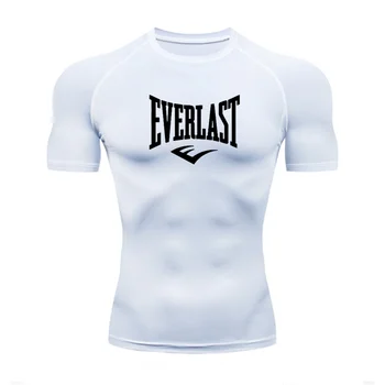 EVERLAST 남성용 긴팔 압축 티셔츠, 자외선 차단, 세컨드 레이어 스킨 러닝 피트니스, 발진 방지 트레이닝 의류