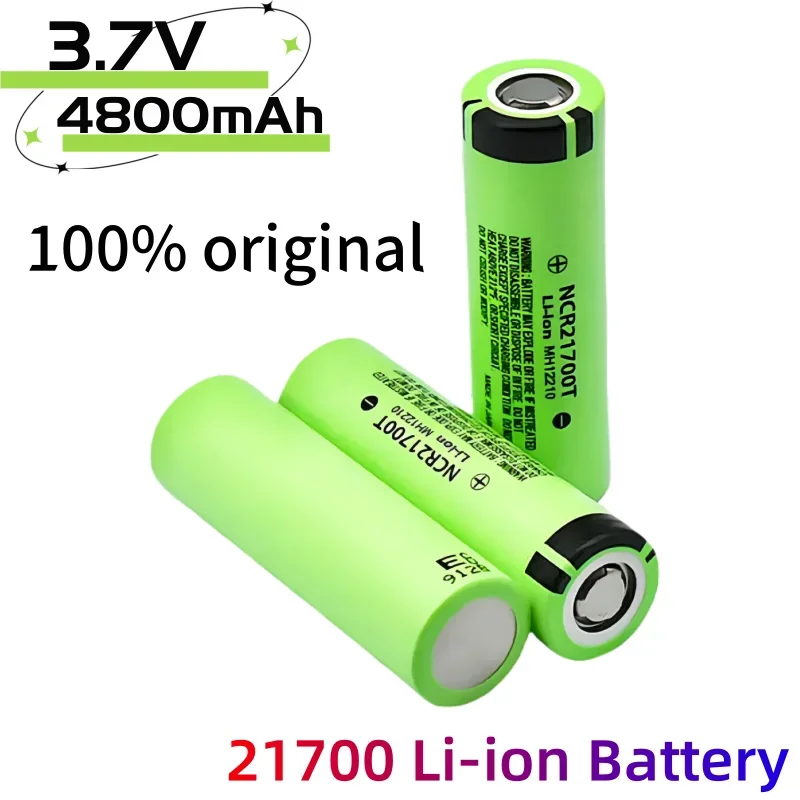 

100%Original NCR21700T 21700 3.7V 4800mAh High Capacity lpega Lithium Rechargeable Batteries Cell For Flashlight Power Bank Toys