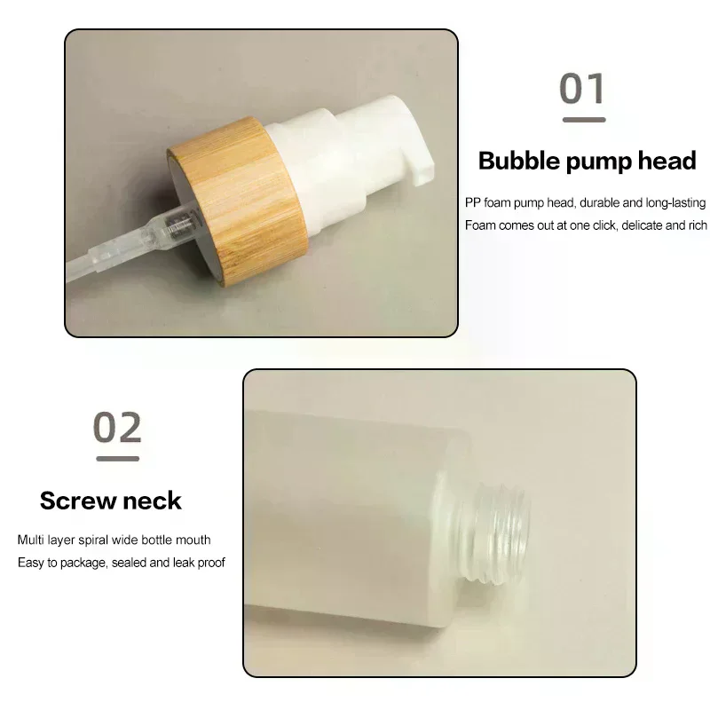 150ml Reizen Bamboe Schuim Pompfles Lege Gezichtsreiniger Cosmetische Fles Shampoo Zeepdispenser Hervulbare Handdesinfecterend Schuimend