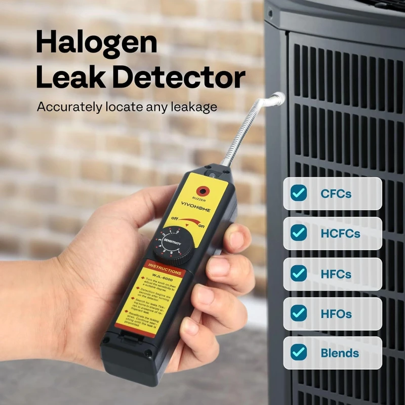 Multifunctional Halogen Leak Detector Automotive Gas Leak Detectors Air Conditioner Refrigerant Portable Halogen Detection