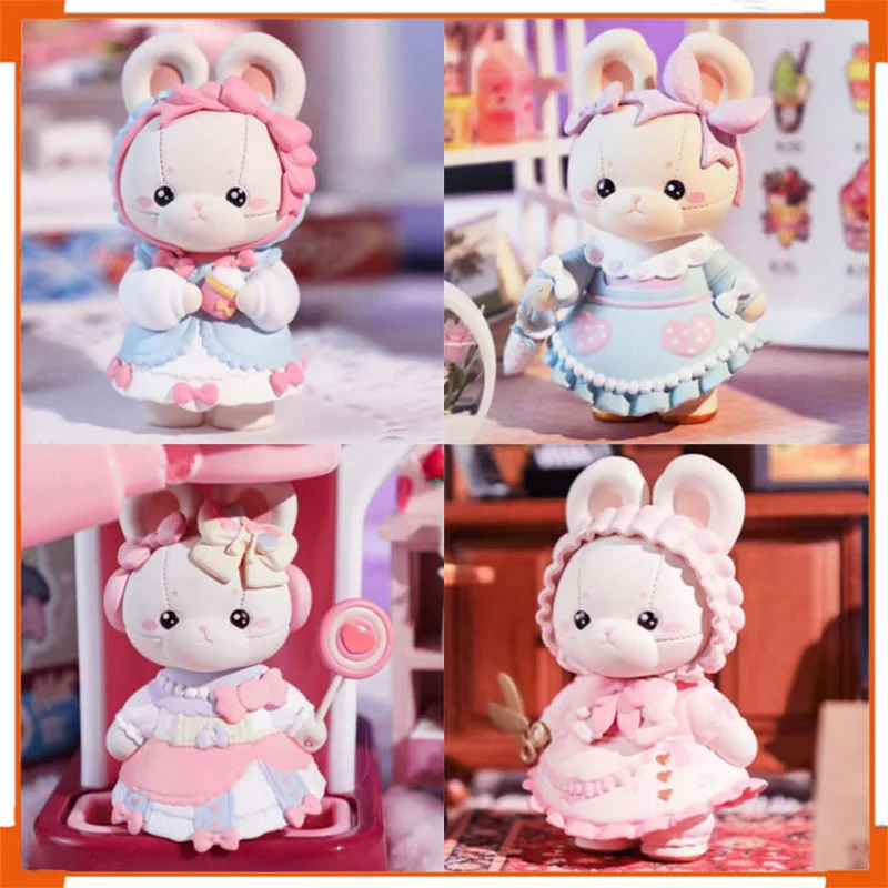 

Аутентичная садовая серия MOKIYA, одиночный новогодний кролик, подарок, фигурка, слепая коробка, игрушка, модный коллекционный дизайн кролика