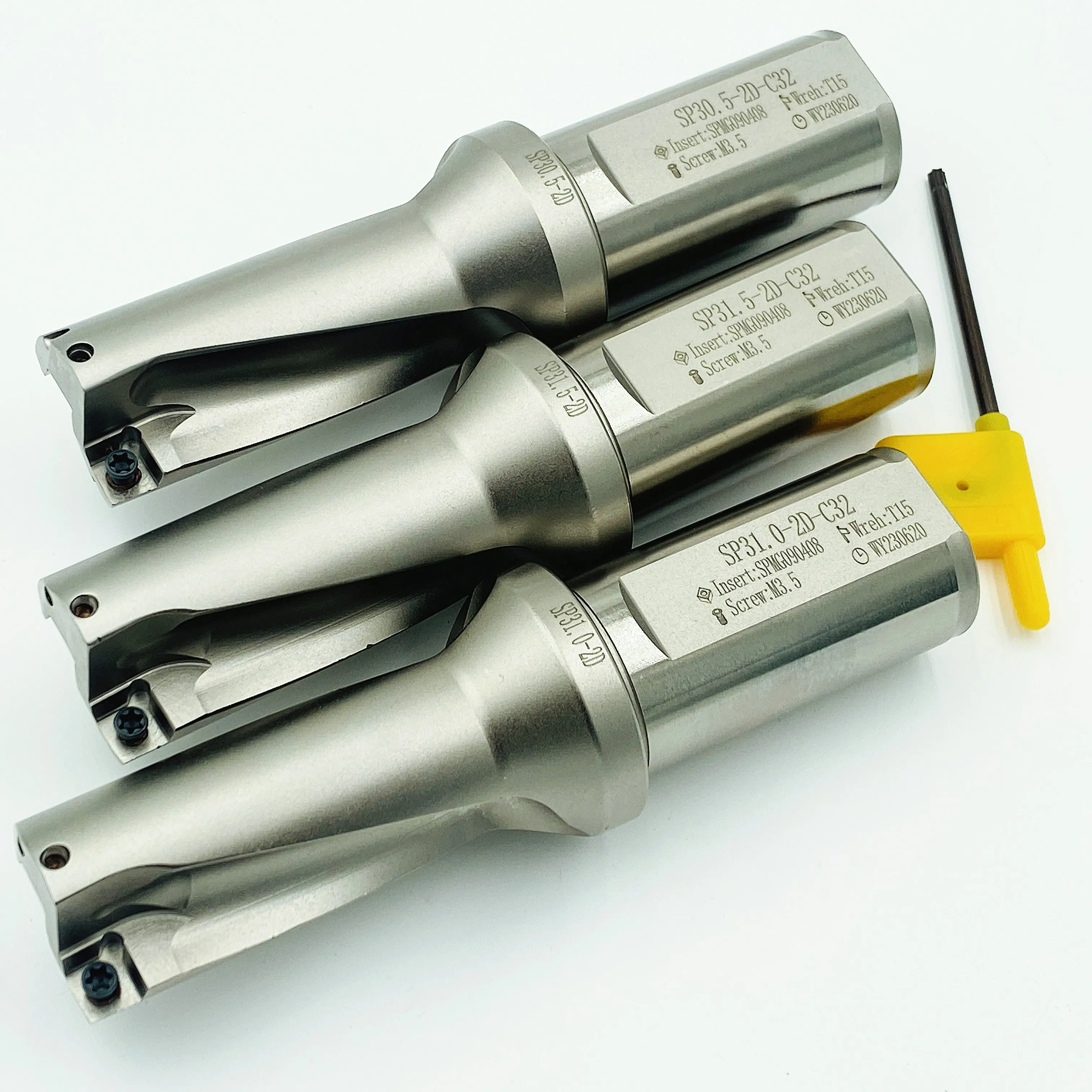 IRON ROOT Indexable U-drill, SP 2D, drilling depth 30.5mm-35mm. Suitable for fast deep hole drilling. Compatible insert: SPMG11