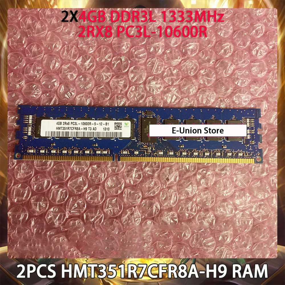 

2PCS HMT351R7CFR8A-H9 RAM For SK Hynix 4GB DDR3L 1333MHz 2RX8 PC3L-10600R Server Memory Works Perfectly Fast Ship High Quality