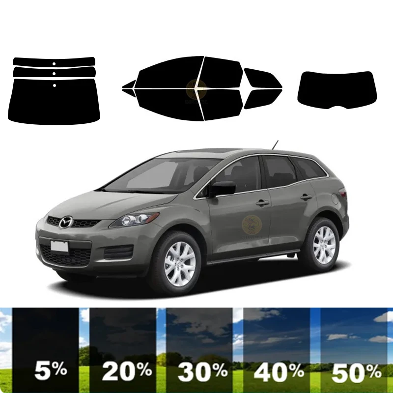 precut Removable Window Tint Film For Car 100% UVR 5%-35%VLT Heat Insulation Carbon ﻿For MAZDA CX-7 4 DR SUV 2007-2012