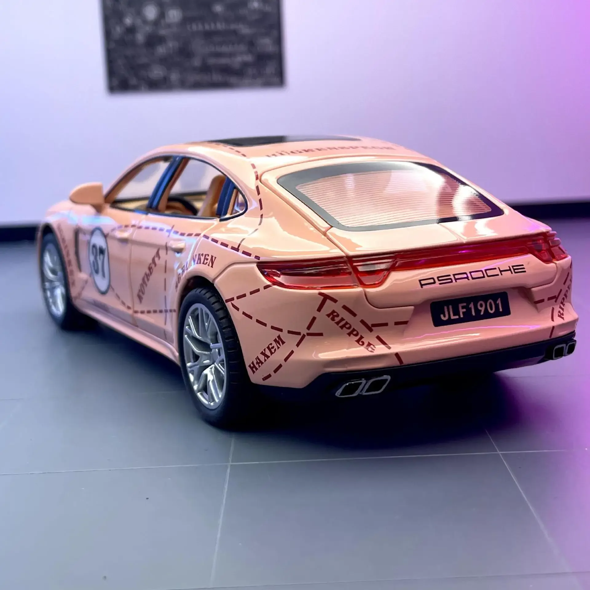 1:24 Porsche Panamera Sportwagen Simulation Druckguss Metall legierung Modell auto Sound Licht zurückziehen Sammlung Kinder Spielzeug Geschenke