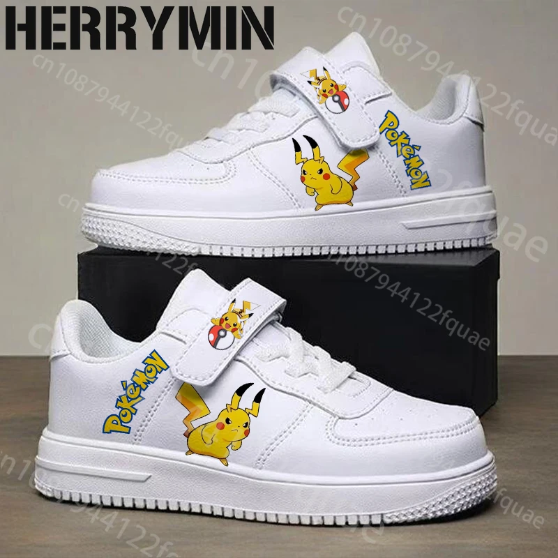 

Pokemon Pikachu Casual Shoes Fashion Girl Baby Breathable Soft Sole Pink White Children's Sneakers Toddler Shoes Size 28-39