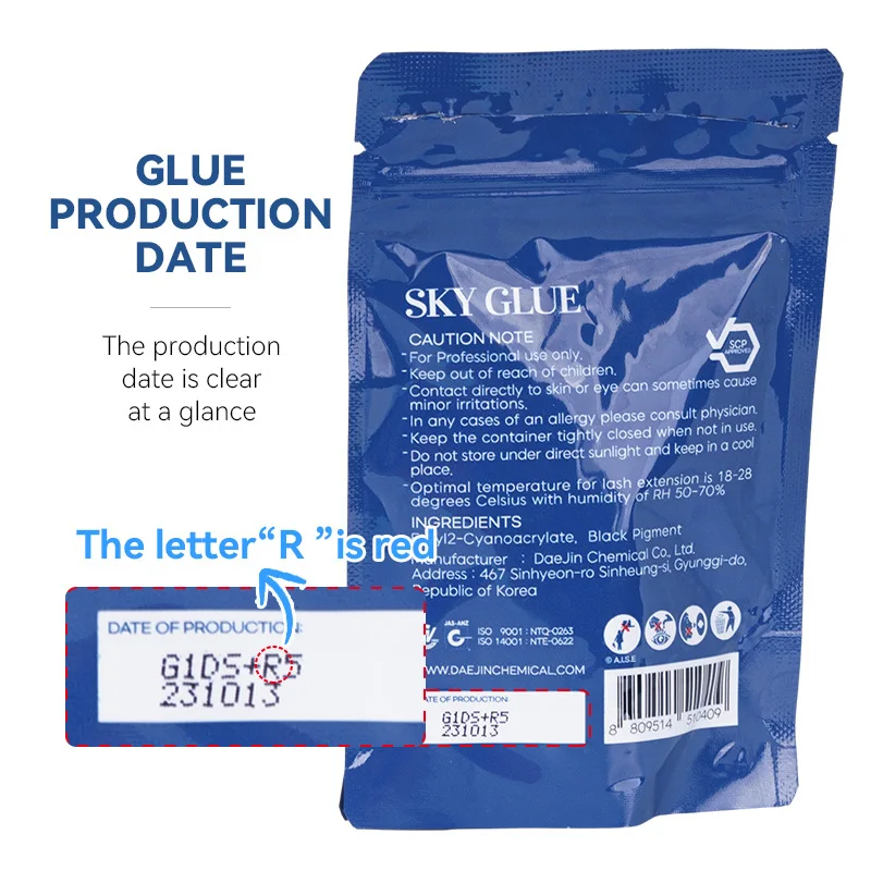 SKY S+ Type Glue 1s Fast Dry Strong Eyelash Extension Glue Adhesive Retention 6-7 Weeks 5ml No Irritation Lashes Glue