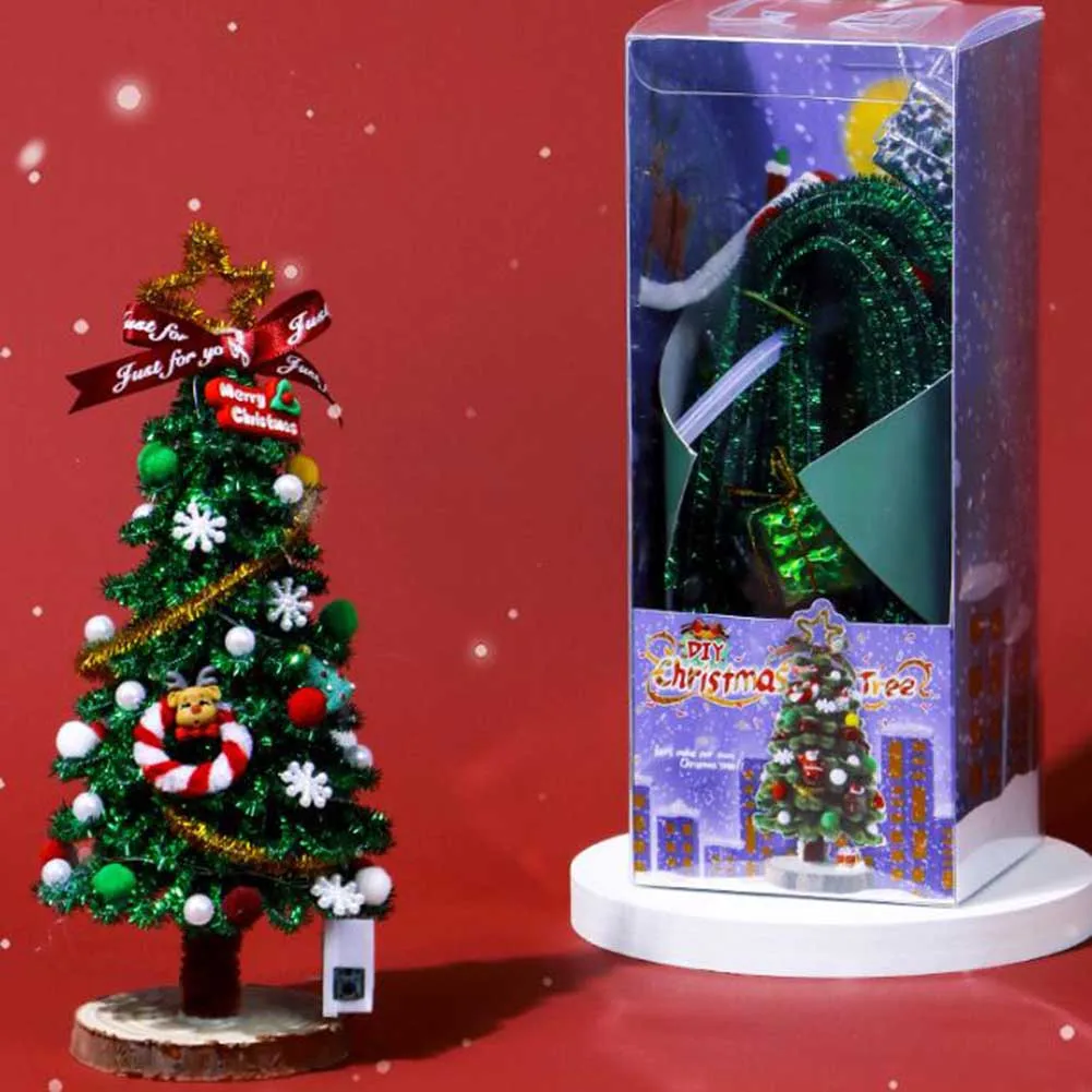 

Плюшевая рождественская елка ручной работы, набор «сделай сам» для изготовления праздничных украшений и расслабляющих сезонных проектов, сборочные инструменты