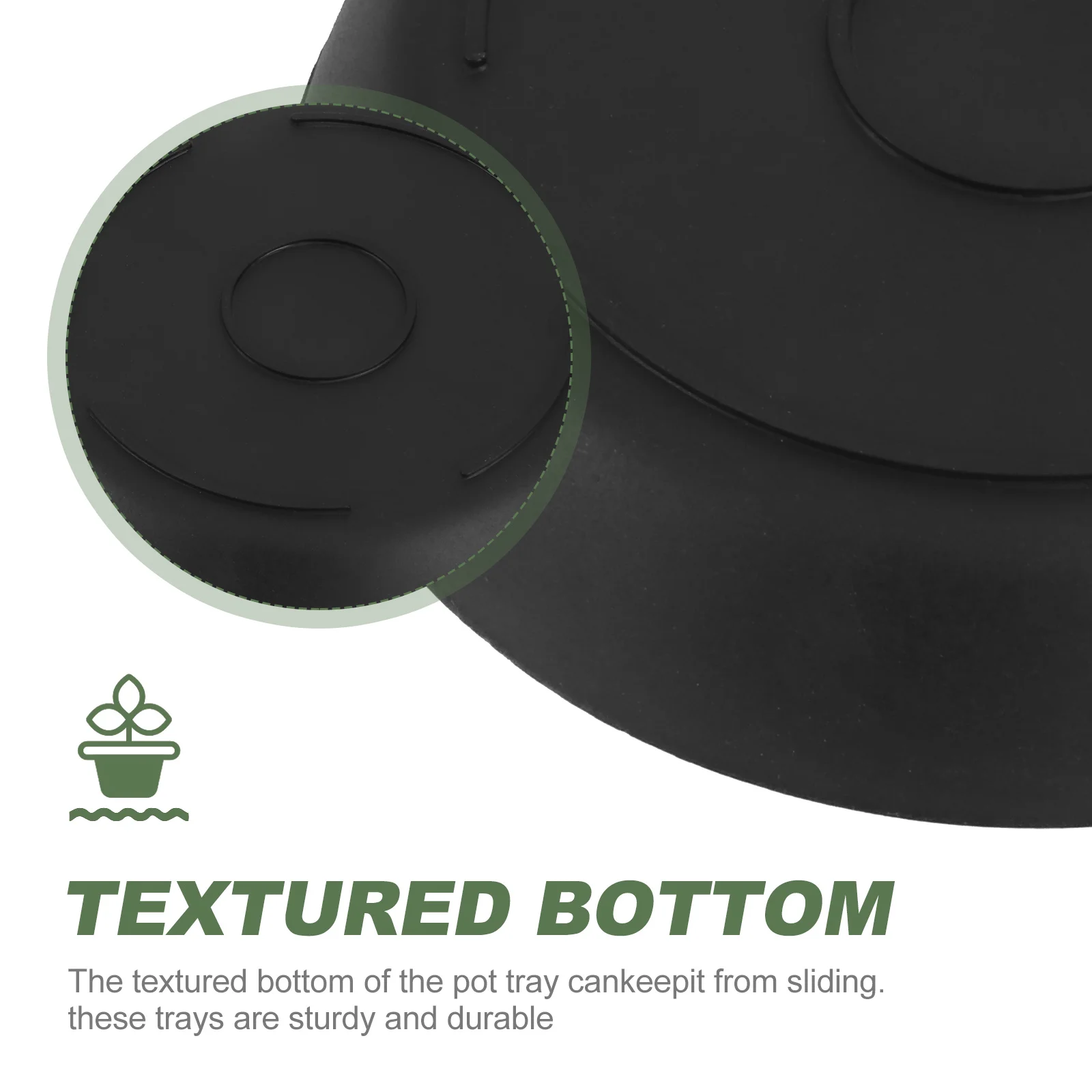 

20 pcs Flowerpot Tray Plastic Plant Saucer For Bonsai Succulents Heat Resistant Non Slip Pot Base Garden Balcony Black