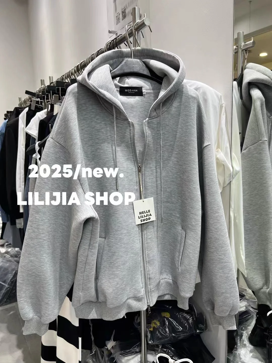 

Faionable Loose Winter Hooded Open Cardigan Sweatirt Jaet Women's plus Size Comfortable Casual Versatile Outerwear