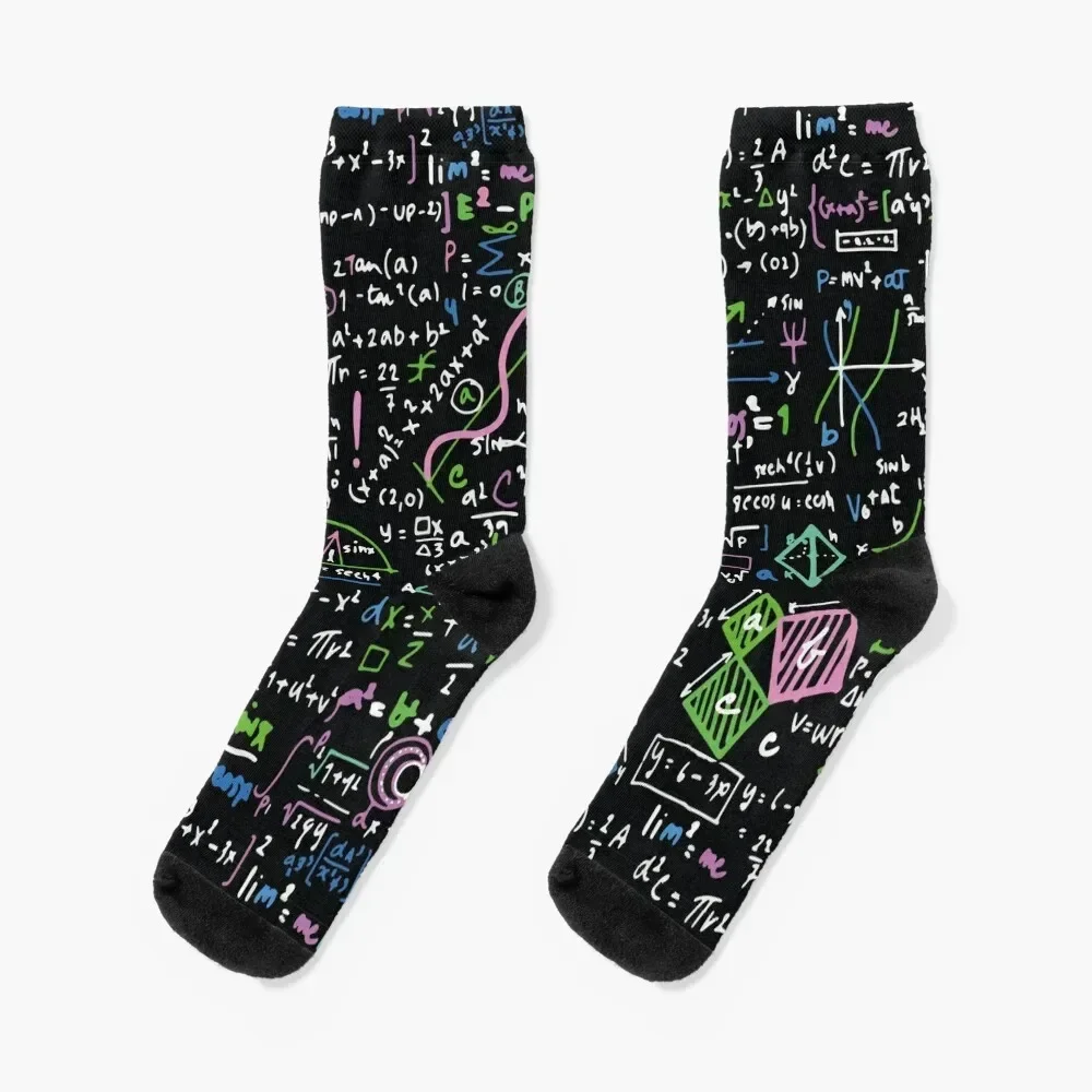 Whether elementary or high school any math and calculation enthusiast loves this graphic equation Socks