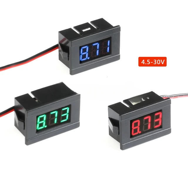 0,36 cala DC 4,5 V do 30 V 2-przewodowy mini woltomierz cyfrowy z wyświetlaczem LED do testowania samochodów, motocykli i wózków akumulatorowych
