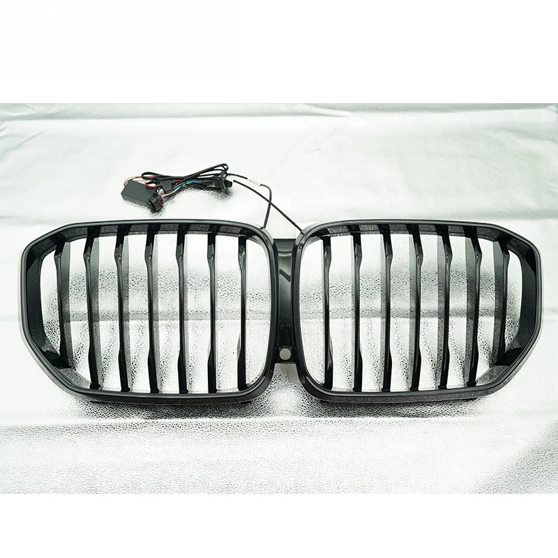 GUGO, nuevo estilo personalizado para coche, tiras de luz LED UV Resnt, línea única, negro brillante, parrilla delantera iluminada, actualización X5 G05