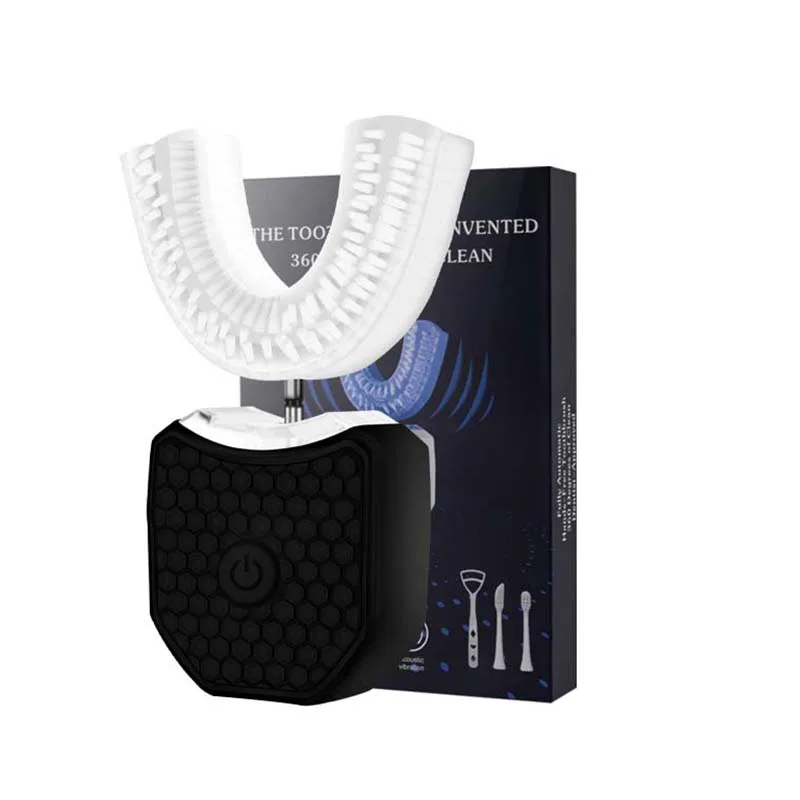 U Shape Tooth Brush Wireless Electric Adult Sonic Toothbrush Portable 360° Oral Cleaner Tongue Scraper view 3
