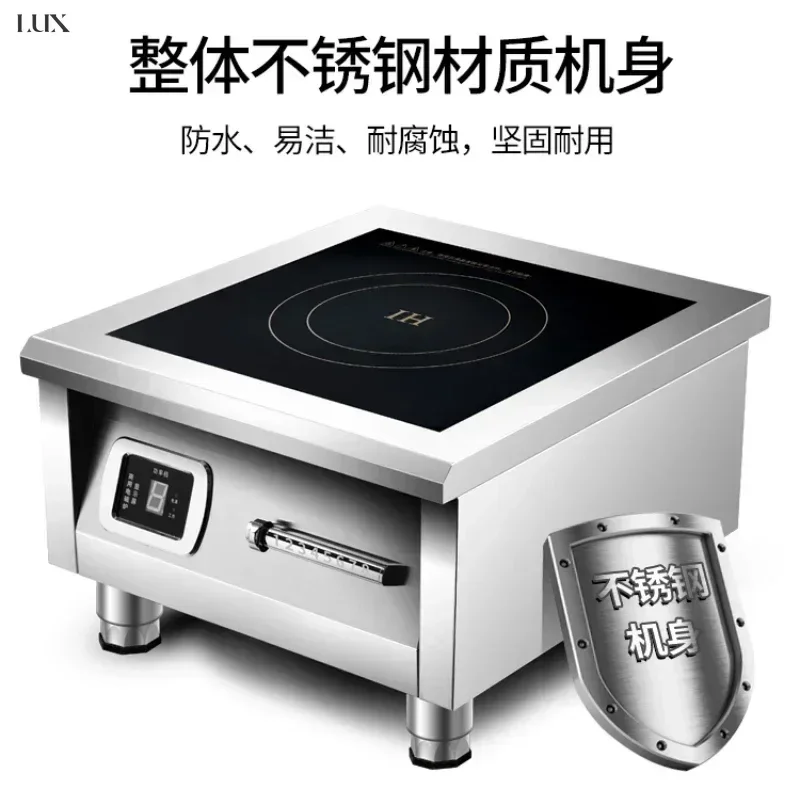 

Commercial induction cooker. Flat concave design. High power for hotel & restaurant. Electric frying stove Durable and efficient