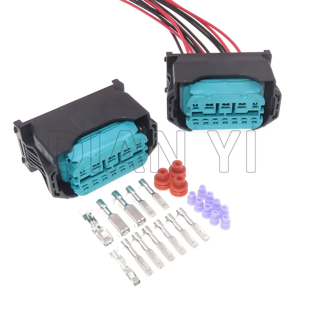 

1 Set 12 Way Auto Cable Harness Connector 1-1452335-9 Electrical Light Socket Lamp Plug AC Assembly For BMW