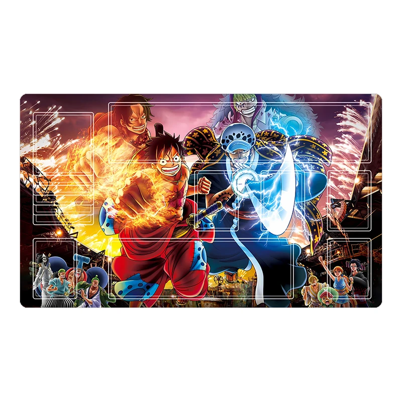 One Piece OPCG Cards Pad Luffy Zoro Sanji Nami Chopper Robin DIY Anime Game Characters 600X350mm Single Player Battle Card Mat